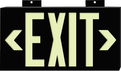 Glo Exit Signs, Exit, Black