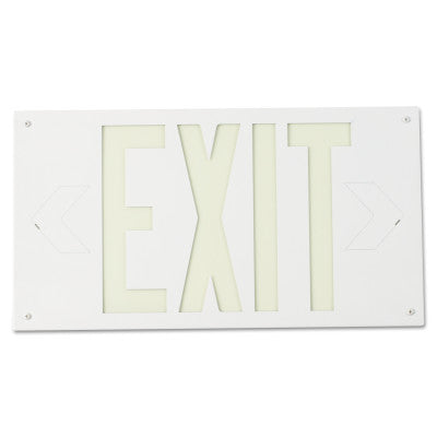 Glo Exit Signs, Exit, 15 x 0.25 x 8.25, White