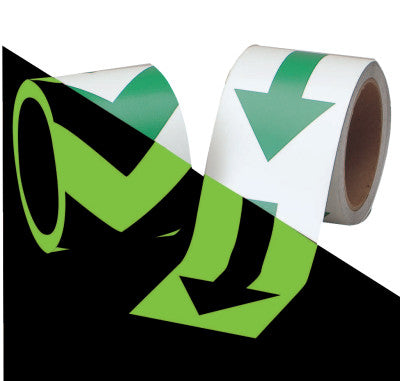 Glow-In-The-Dark Tape, 2 in x 5 yd, Green/Phosphorescent