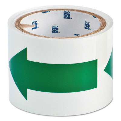 Glow-In-The-Dark Arrow Tape, 3 in x 5 yd, Green/Phosphorescent