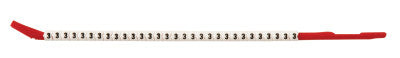 Clip Sleeve Wire Markers, 0.1 in x 3 in, "3", Black on White