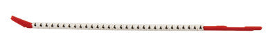 Clip Sleeve Wire Markers, 2.7 in x 9 in, "4", Black on White