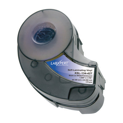 LABXPERT Labels, 1 3/4 in x 1 1/2 in, Black on White/Translucent
