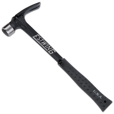 Solid Steel Framing Hammer, Black Nylon Vinyl Handle, 15 3/8 in, 19 oz