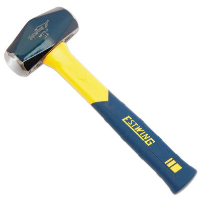Sure-Strike Drilling Hammers, 2 lb, 11 in, Straight Fiberglass Handle