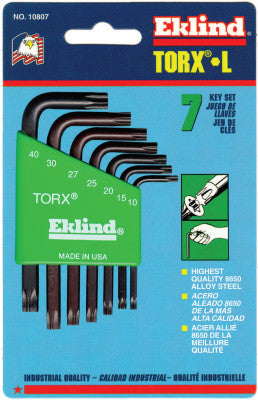 7-PC TORX SHORT ALLEN WRENCH SET W/HOLDER