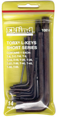 14-PC SHORT ARM TORX L-KEY SET W/POUCH