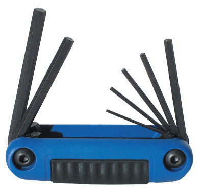 Ergo-Fold Hex Key Sets, 7 per set, Hex Tip, Metric