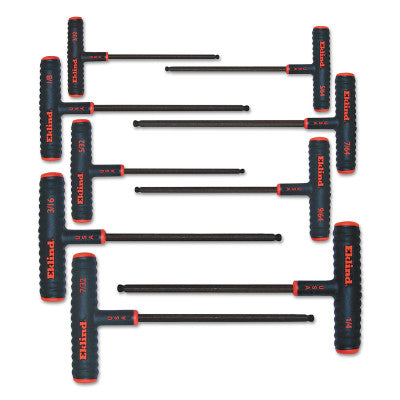 Power-T Ball-Hex Key Sets, 9 per set, Ball-Hex Tip, Inch, 9 in Handle