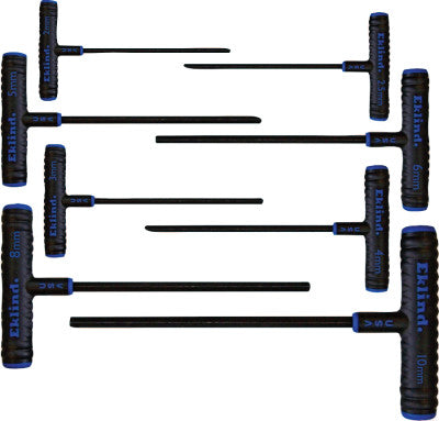 Power-T Hex Key Sets, 8 per set, Hex Tip, Metric, 9 in Handle