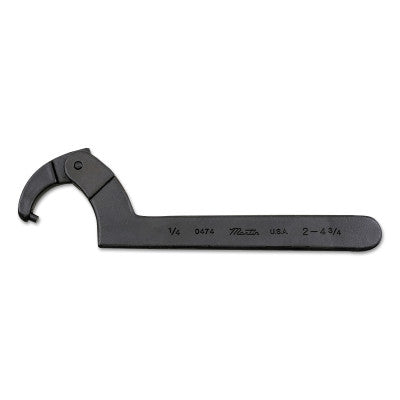 Adjustable Pin Spanner Wrenches, 4 3/4 in Opening, 1/4 in Pin, 11 3/8 in