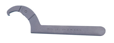 Adjustable Hook Spanners, 4 3/4 in Opening, Hook, Forged Alloy Steel, 11 3/8 in