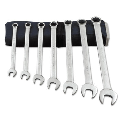 Combination Wrench Sets, 12 Points, Inch, Chrome