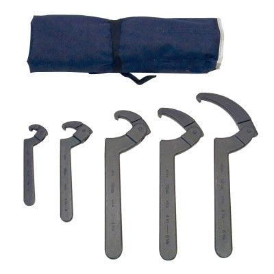 5 PIECE SPANNER HOOK WRENCH SET