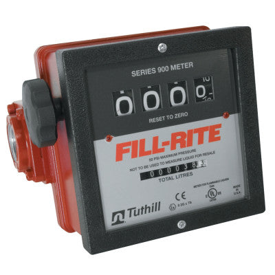 Mechanical Flow Meters, 1 1/2 in Inlet, 6 gal/min - 40 gal/min, 4 Wheel