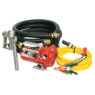 RD Series Portable Fuel Transfer Pump, 12 V, 3/4 in (NPT), 8 ft Discharge Hose