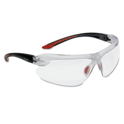 IRI-s Series Safety Glasses, Clear Polycarbonate Lenses, Red/Black, 2.5 Diopter