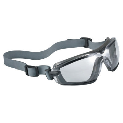 Cobra TPR Sealed Safety Goggles, Clear Poly, Neoprene Strap, Smoke/Gray Frame