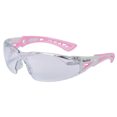 Rush+ Series Safety Glasses, Clear Indoor Lens, Anti-Scratch/Anti-Fog