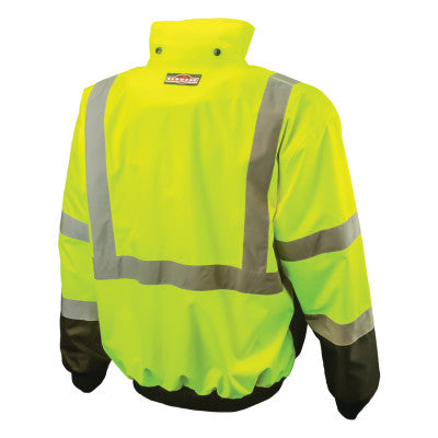 SJ110B Two-in-One High Visibility Bomber Safety Jackets, 2XL, Polyester, Green