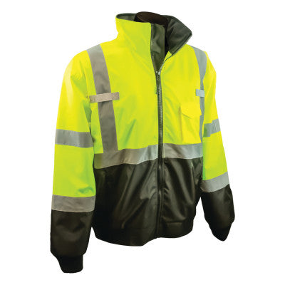 SJ110B Two-in-One High Visibility Bomber Safety Jackets, 4XL, Polyester, Green