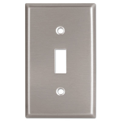 WALLPLATE 1G TOGGLE RECEPTACLE MID SS