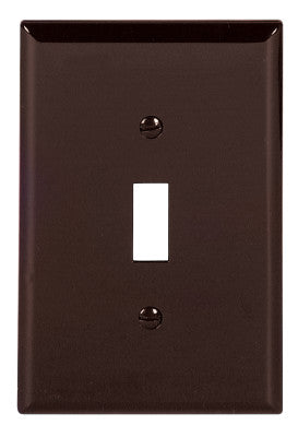 WALLPLATE 1G TOGGLE POLYMID BR