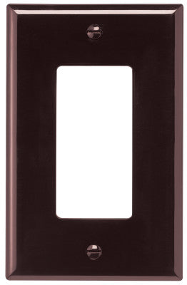 WALLPLATE 1G DECORATOR POLY MID BR