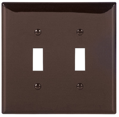 WALLPLATE 2G TOGGLE POLYMID BR