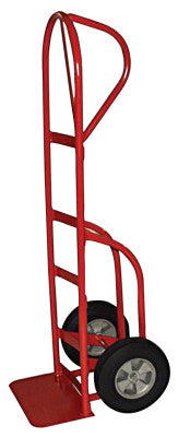 P-Handle Hand Trucks, 600 lb Cap., P-Shaped Handle, Solid Rubber Wheels