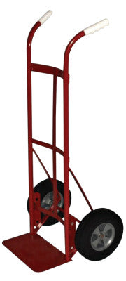 Dual Handle Hand Trucks, 600 lb Cap., Dual Handle, Solid Rubber Wheels