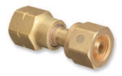 Brass Cylinder Adaptors, CGA-300 Commercial Acetylene To CGA-510 POL Acetylene