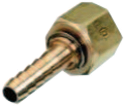 Brass Hose Adaptors, Female Swivel/Barb, B-Size, RH