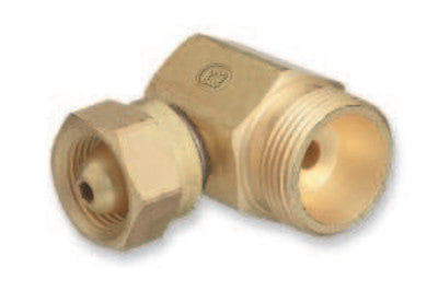 Brass Cylinder Adaptors, From CGA-200 "MC" Acetylene To CGA-520 "B" Tank 90