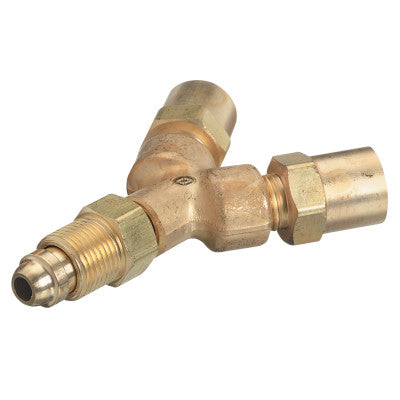 Y Connections, 3,000 PSIG, Brass, Fuel Gas, 1/8 in NPT(F)