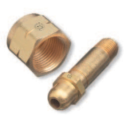 Regulator Inlet Nipples, Butane; Propane, 1/4 in (NPT), 2 1/2", Brass, CGA-555