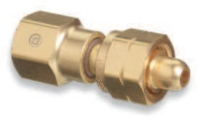 Brass Cylinder Adaptors, From CGA-555 Propane (LqW) To CGA-580 Nitrogen