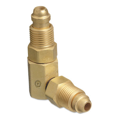 Inert Arc Hose & Torch Adapters, Brass, Elbow - 90, Male/Male, RH to RH
