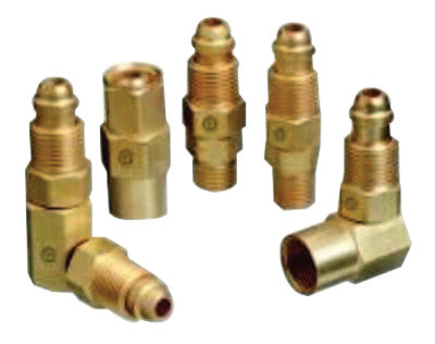 Inert Arc Hose & Torch Adapters, Brass, Straight, Male/Female, RH to RH