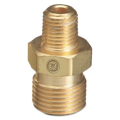Male NPT Outlet Adapters for Manifold Pipelines, Brass, Carbon Dioxide, 3/8" NPT