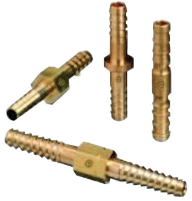 Brass Hose Splicers, 200 PSIG, Barb Hex, 3/4 in