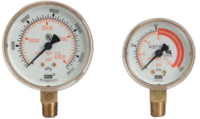 2 1/2 in Regulator Gauge, G-25-400W, 400 PSIG, 1/4 in (NPT)