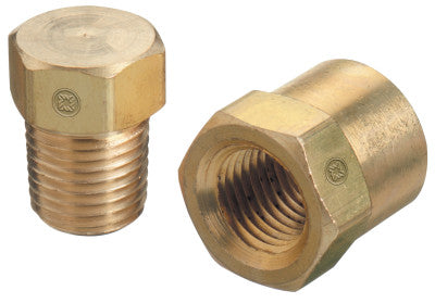 Pipe Thread Caps & Plugs, Hex Plug, 3,000 PSIG, Brass, 1/4 in (NPT)