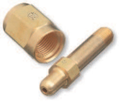Regulator Inlet Nipples, Air,1/4" (NPT),3",Stainless Steel,CGA-347,Hand-Tight