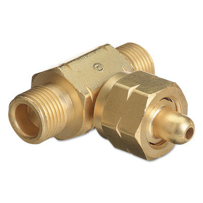 Manifold Coupler Tees, Coupler, 3,000 PSIG, Brass, Oxygen