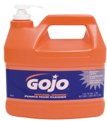 Natural Orange Pumice Hand Cleaners, Citrus, Bottle w/Pump, 1 gal
