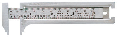 Pocket Calipers, 0 in/0 mm-3 in/75 mm, Stainless Steel