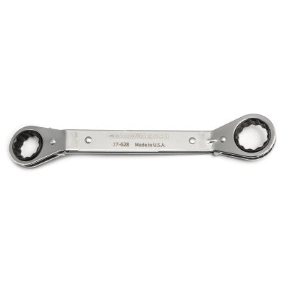 12 Point 25 Deg Offset Laminated Ratcheting Box Wrenches, 3/8 in;7/16 in, 5.96in