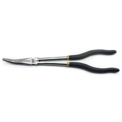 Chain Nose Pliers, Needle Nose, High Alloy Steel, 11.37 in Long, 2.56 in Jaw