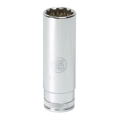 6 Point Metric Deep Socket Sets, 1/4 in Drive, 7 mm, 1.929 in Long